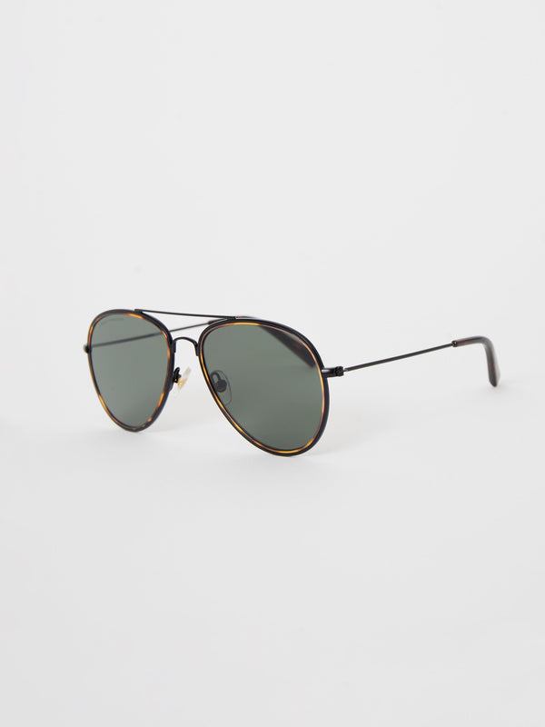 Fcuk Metal D-Frame Rim Detailed Sunglasses Tort