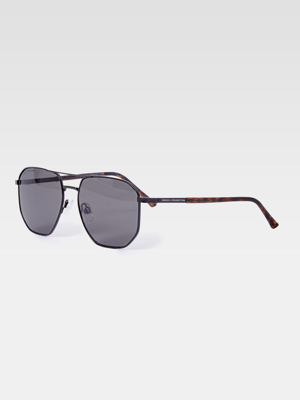 Fcuk Metal D-Frame Sunglasses Matte Black
