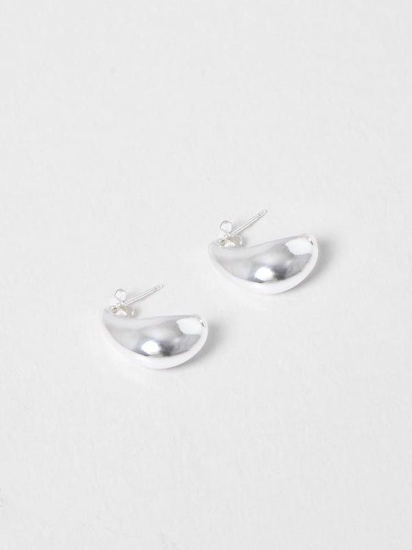 Fcuk Metal Half Hoop Earrings Silver