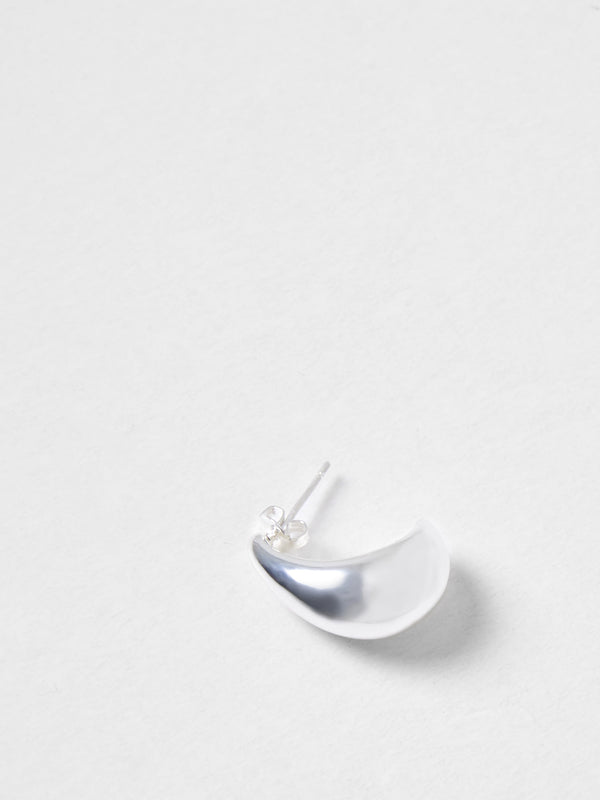 Fcuk Metal Half Hoop Earrings Silver