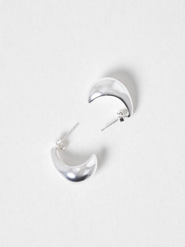 Fcuk Metal Half Hoop Earrings Silver