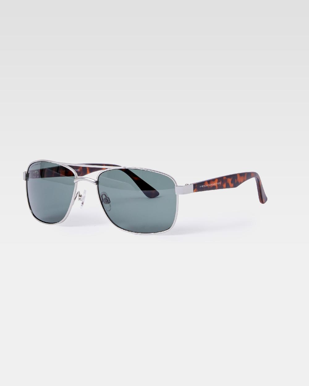 Fcuk Metal Navigator Sunglasses Silver/Matte Tort