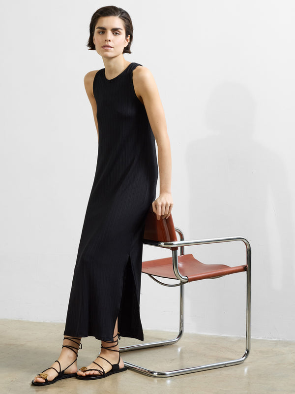 fcuk Mia Textured Jersey Maxi Dress Black