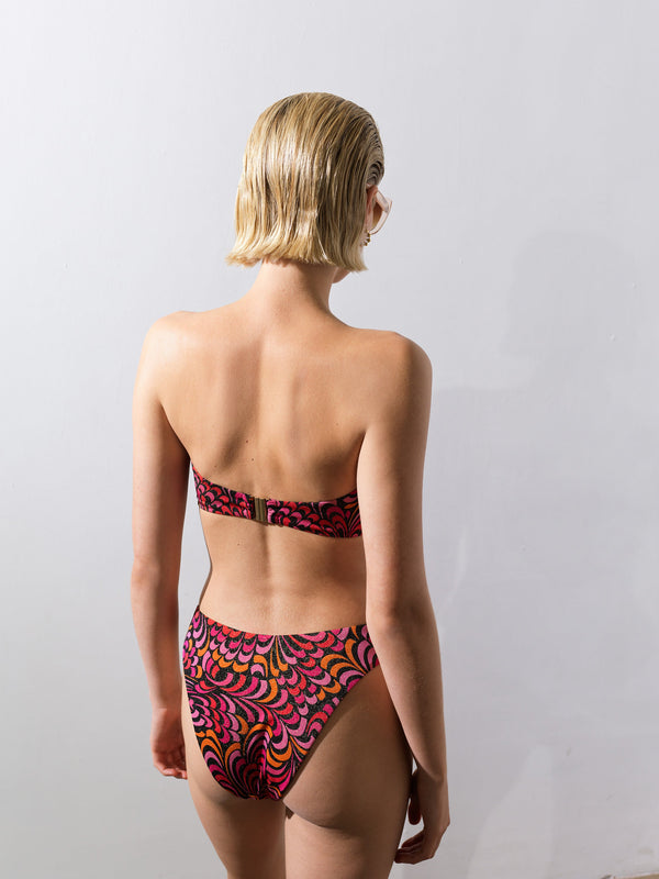 Fcuk Miami V High Leg Bikini Brief Pink Multi