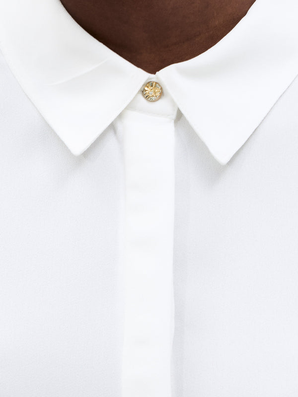 Fcuk Mila Flutter Sleeve Shirt White