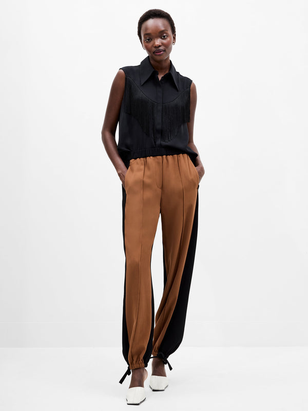 Fcuk Mila Sleeveless Fringed Top Black