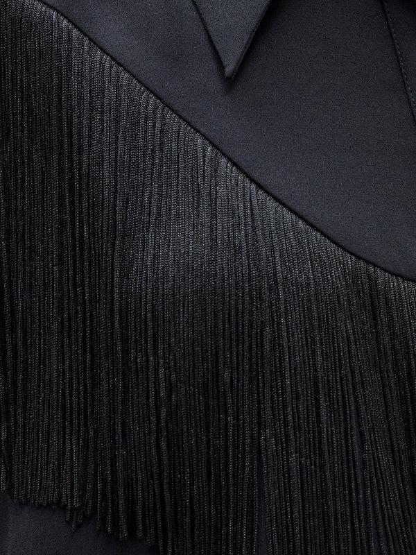 Fcuk Mila Sleeveless Fringed Top Black