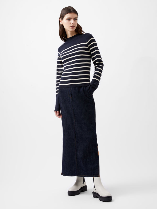 Fcuk Milena Striped Jumper Marine/Classic Cream
