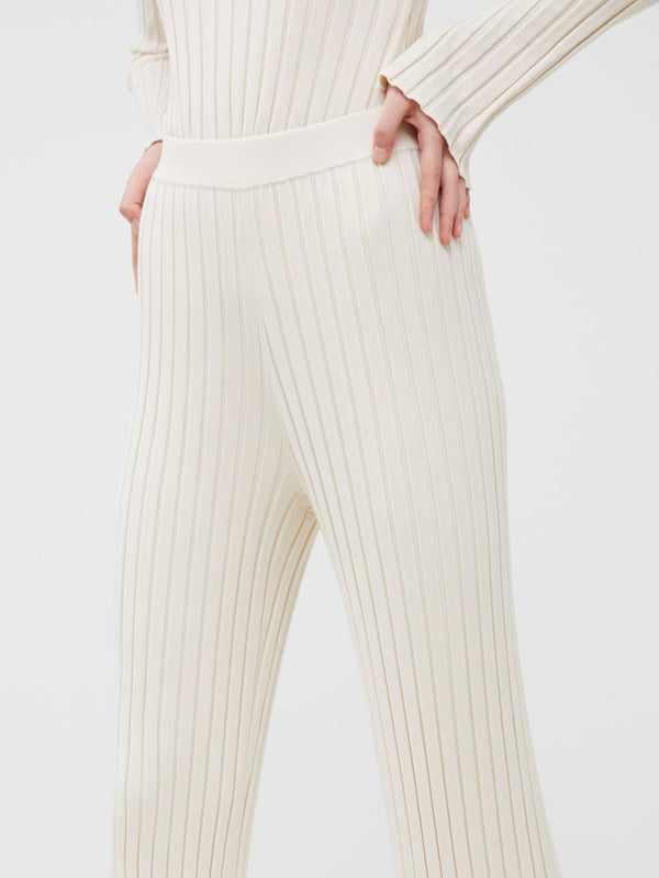Fcuk Minar Eco Pleated Trousers Classic Cream