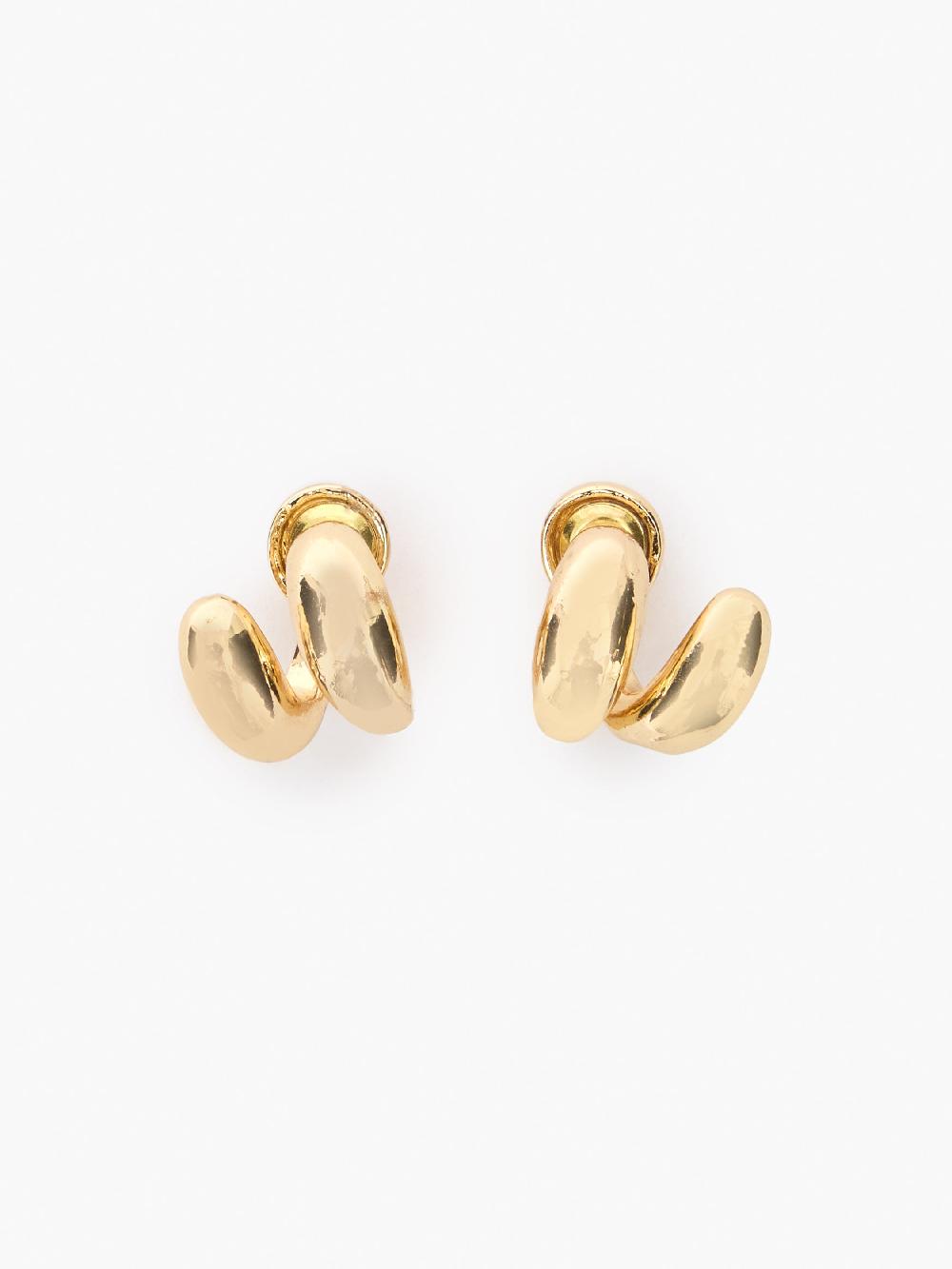 Fcuk Mini Twisted Double Stud Earrings Gold