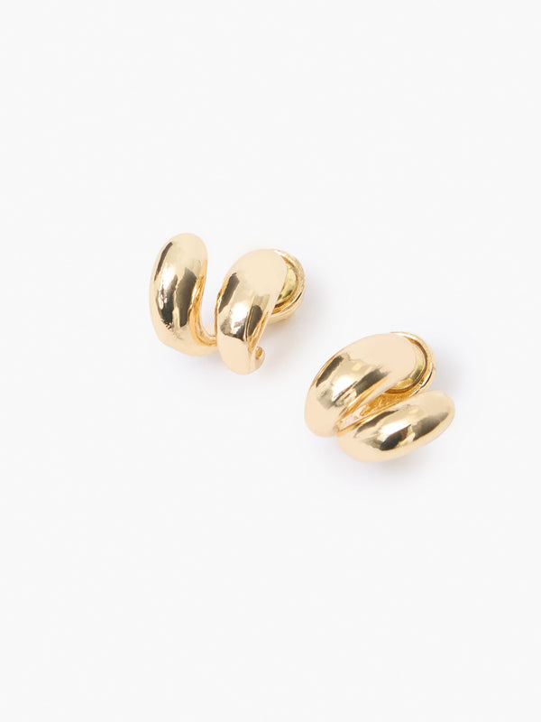 fcuk Mini Twisted Double Stud Earrings Gold