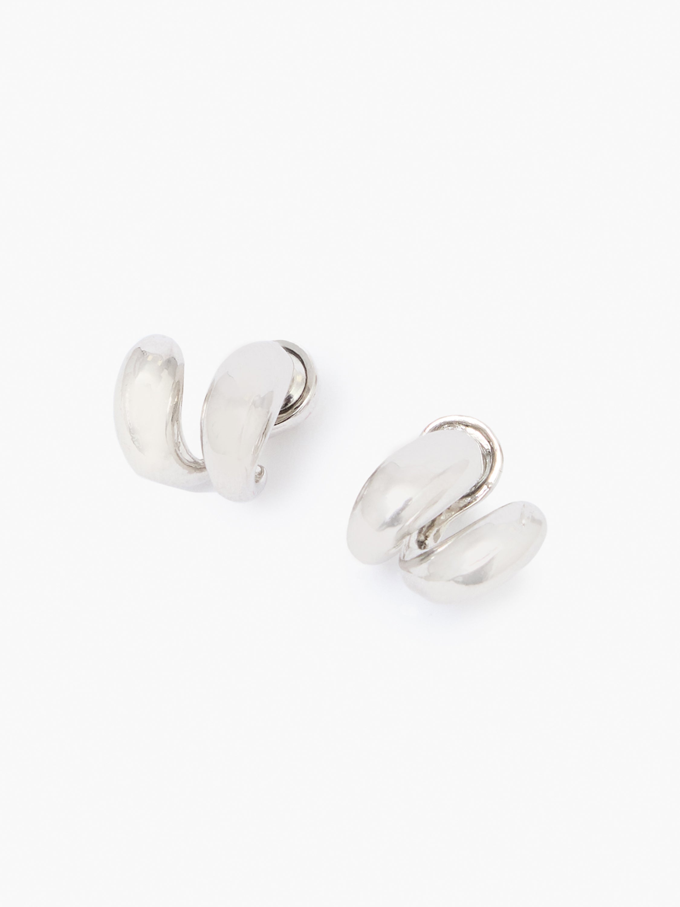 Fcuk Mini Twisted Double Stud Earrings Silver