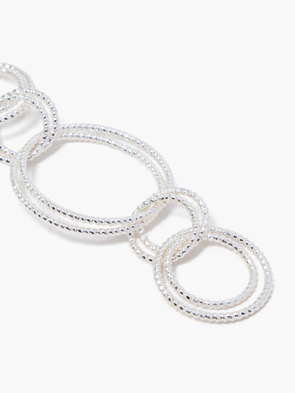 Fcuk Multi Circle Drop Earrings Silver