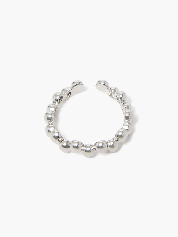 fcuk Open Beaded Ring Silver