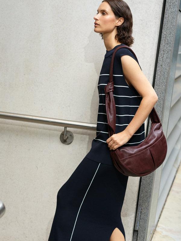 fcuk Ottie Striped Vest Navy White