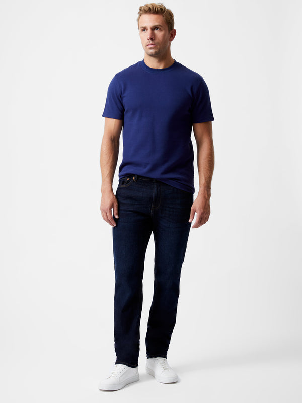 Fcuk Ottoman Crew Neck T-Shirt Marine