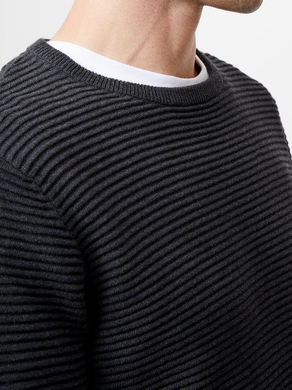 Fcuk Ottoman Jumper Charcoal Melange