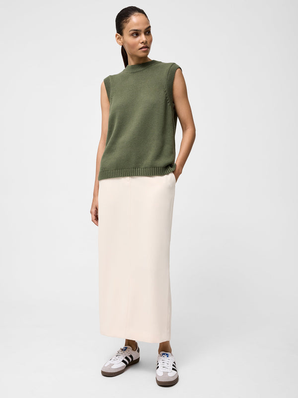 fcuk Oversized Knit Tank Khaki