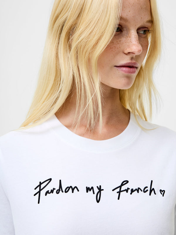 Fcuk Pardon My French Graphic T-Shirt White