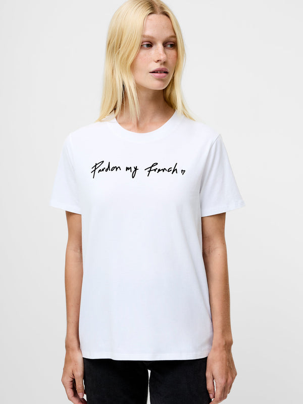 Fcuk Pardon My French Graphic T-Shirt White