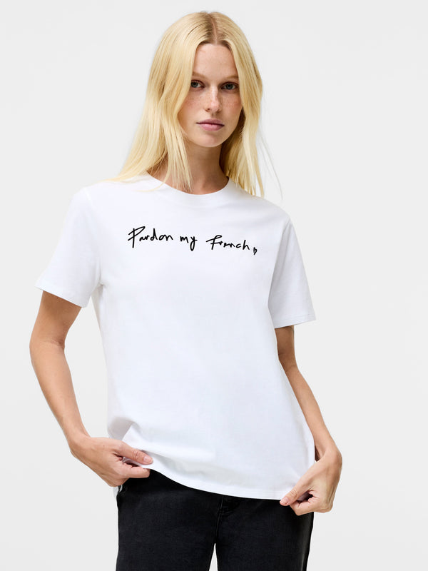 fcuk Pardon My French Graphic T-Shirt White