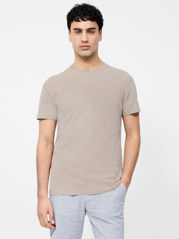 Fcuk Peached Cotton Short Sleeve T-Shirt Taupe