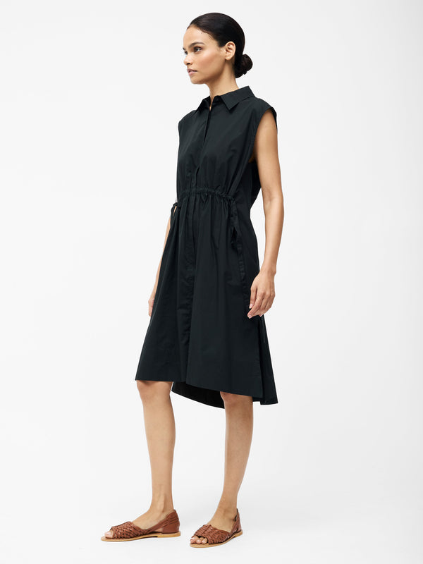 Fcuk Poplin Tie Sleeveless Dress Black