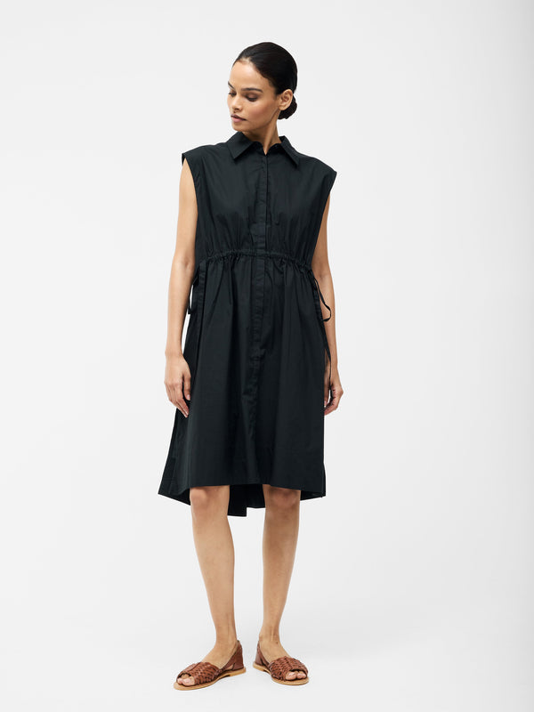 fcuk Poplin Tie Sleeveless Dress Black