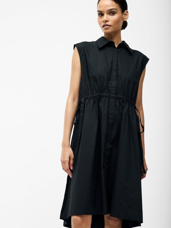 Fcuk Poplin Tie Sleeveless Dress Black