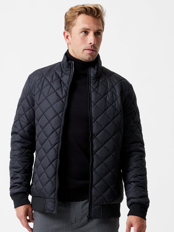 fcuk Quilted Jacket Black