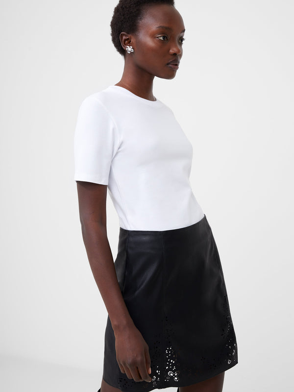 fcuk Rallie Cotton Crew Neck T-Shirt Linen White