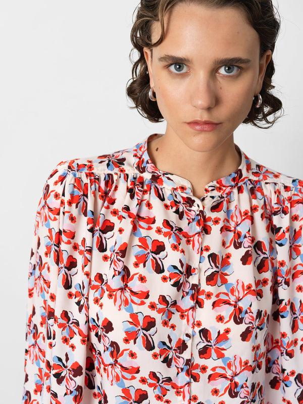 Fcuk Rebecca Celaya Blouse Porcelain Cream Mult