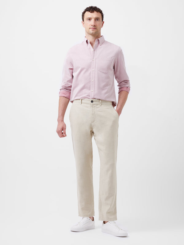 Fcuk Regular Fit Button Down Oxford Shirt Pink