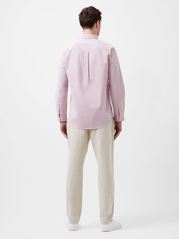 Fcuk Regular Fit Button Down Oxford Shirt Pink