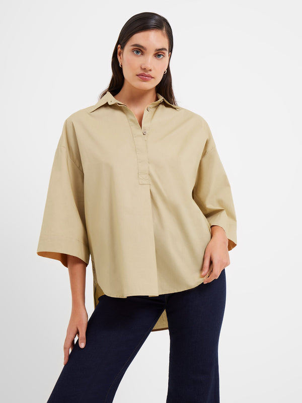 Fcuk Rhodes Poplin Popover Shirt Incense