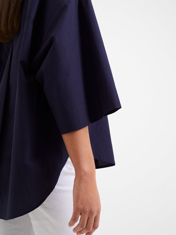 Fcuk Rhodes Poplin Popover Shirt Marine