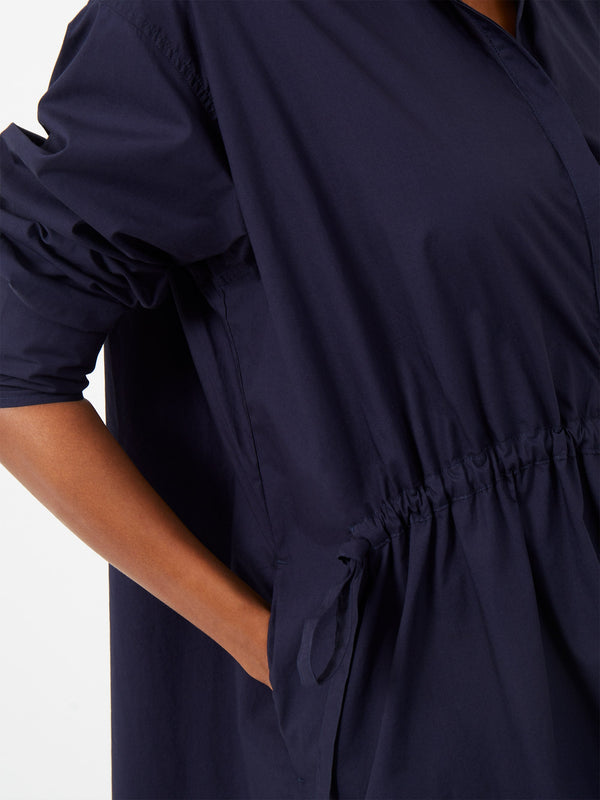 Fcuk Rhodes Poplin Shirt Dress Marine