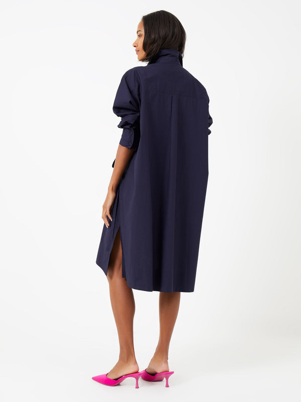 Fcuk Rhodes Poplin Shirt Dress Marine