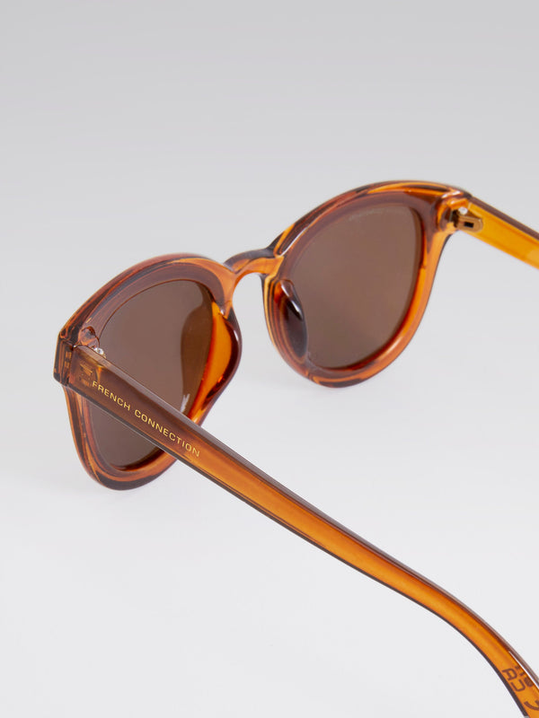 Fcuk Round Sunglasses Tan
