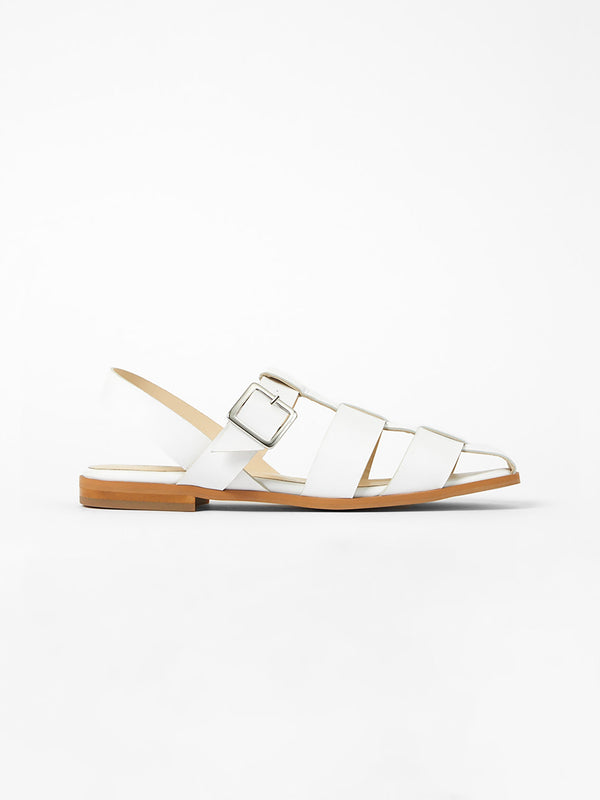 fcuk S+W x Luisa Fisherman Caged Sandals White