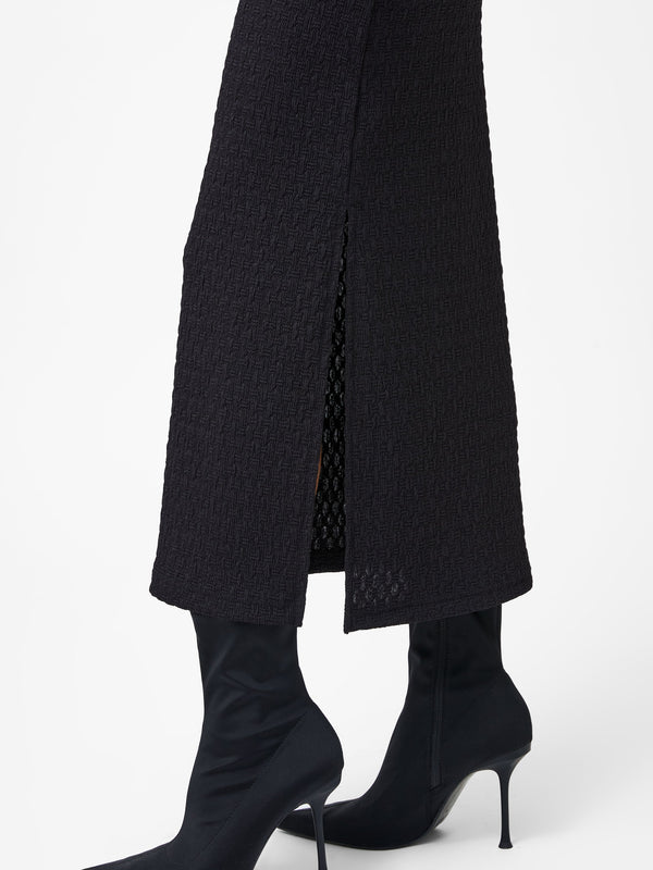 Fcuk Sadie Textured Boat Neck Dress Blackout