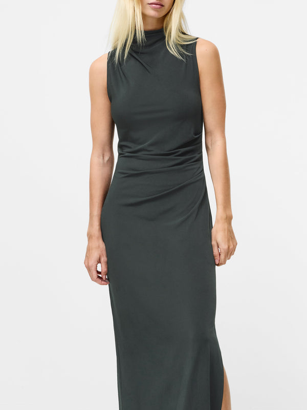 Fcuk Samira Jersey High Neck Dress Graphite