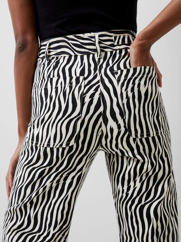 Fcuk Seine Atena Twill Trousers Blackout Multi