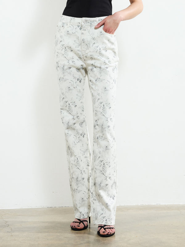 Fcuk Serenity Denim Straight Leg Jeans White/Grey