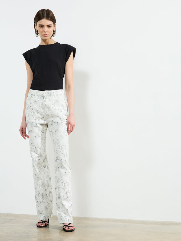 fcuk Serenity Denim Straight Leg Jeans White/Grey