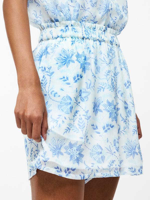 Fcuk Serenity Hallie Crinkle Shorts Cream/Blue