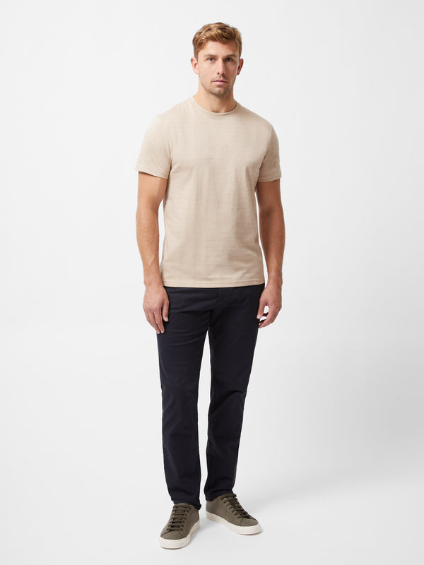 Fcuk Short Sleeve Jacquard T-Shirt Sand