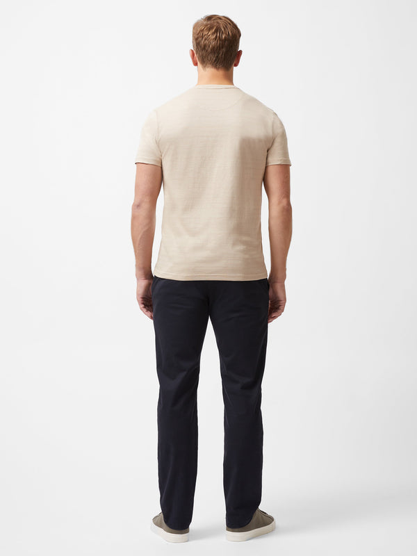Fcuk Short Sleeve Jacquard T-Shirt Sand