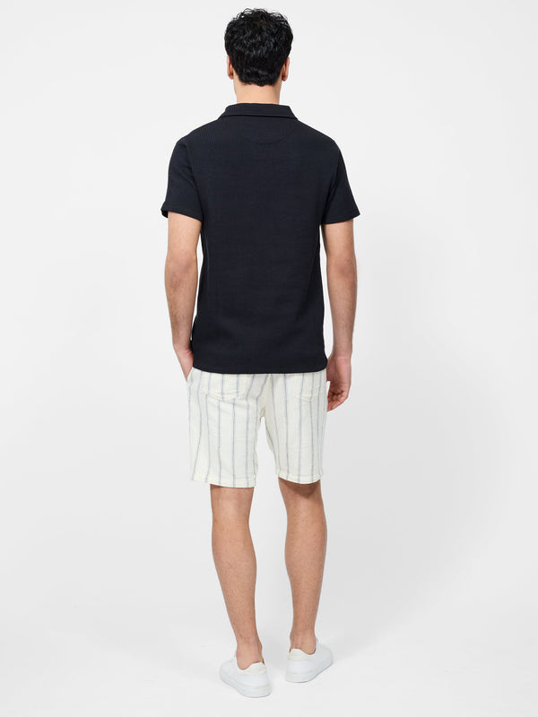 Fcuk Short Sleeve Trophy Neck Polo Shirt Black