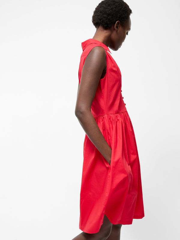 Fcuk Sleeveless Smock Dress Poppy